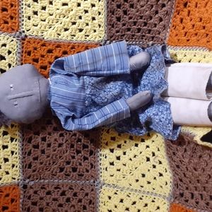 Primitive quilted doll